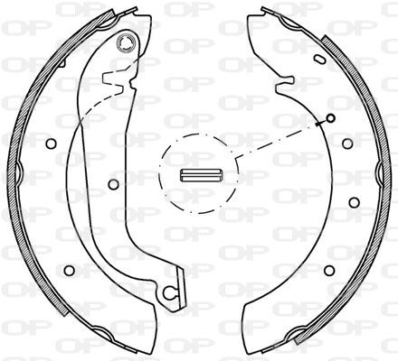 OPEN PARTS Bremžu loku komplekts BSA2093.00